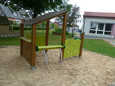 Sandkiste im Krippenbereich